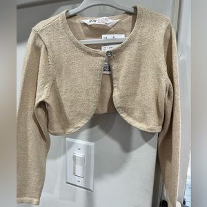 H&M gold/tab sparkle cardigan (2-4T)